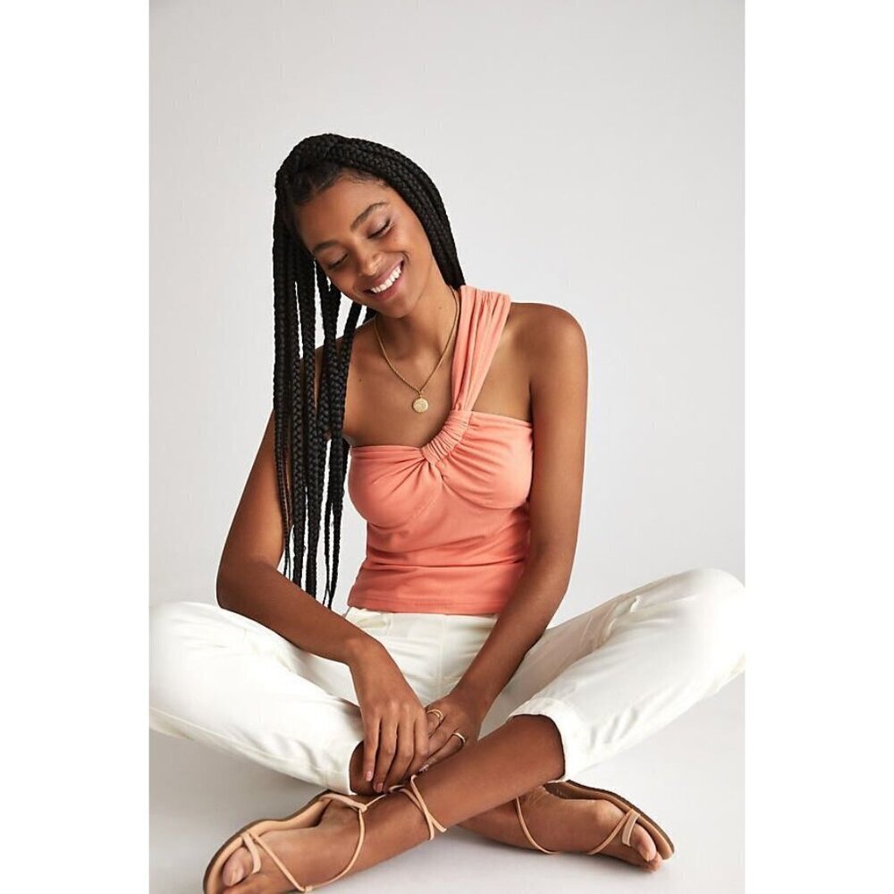 NWT - Anthropologie Dolan Left Coast Grecian Knotted One-Shoulder Top, Small